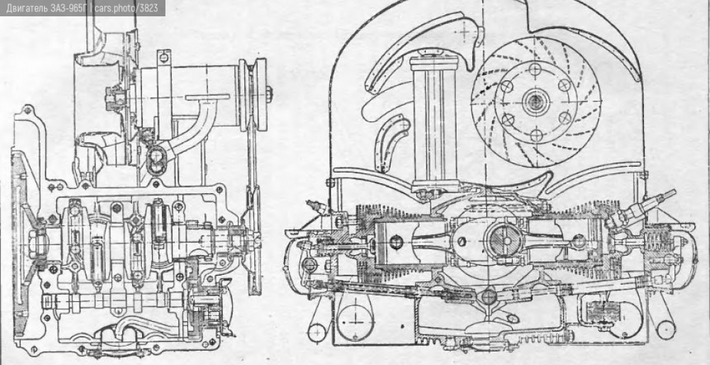 Заз 968 двигатель чертеж